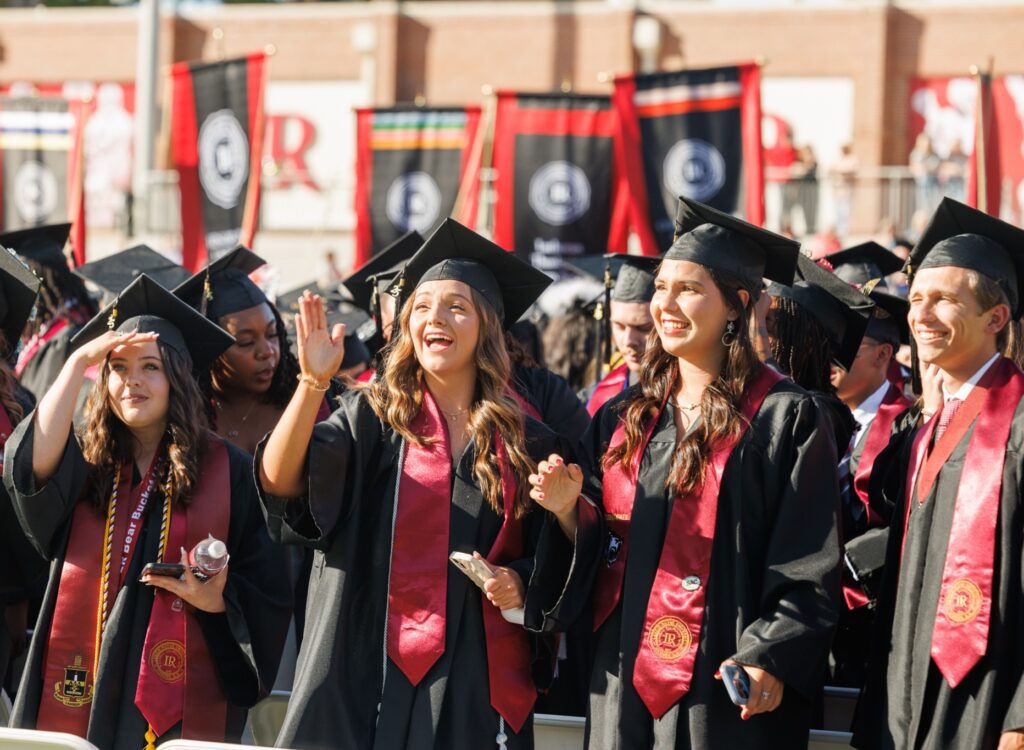 Graduated students at an American university after admission through sports and a USA athletic scholarship