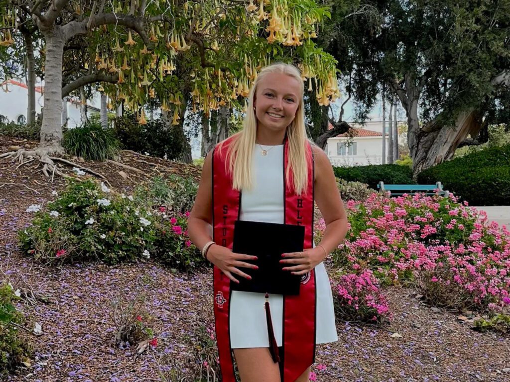 Students graduating from an American university after being admitted through sports and receiving a USA athletic scholarship