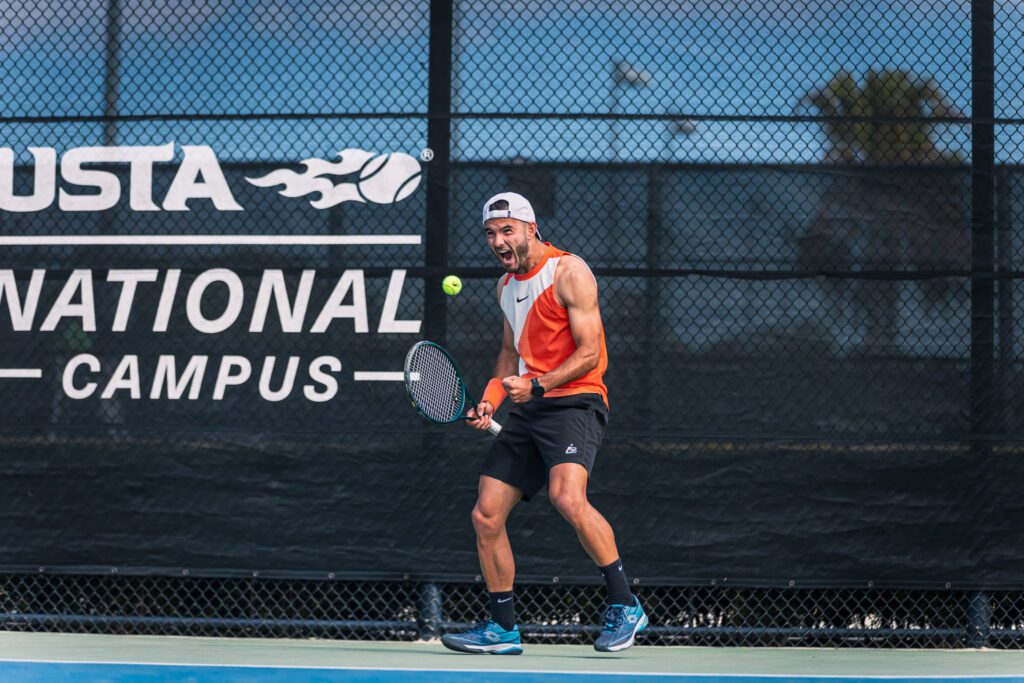 Tennis match at the USTA National Campus